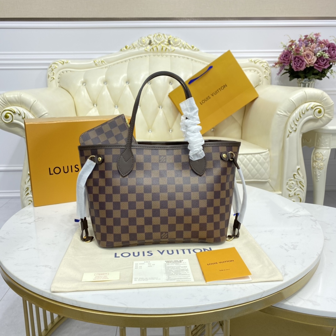 Louis Vuitton NEVERFULL PM Damier Azur Handbag N41359 